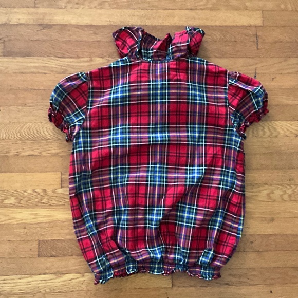 Ralph Lauren Red Plaid Blouse Size 12 - Picture 2 of 2
